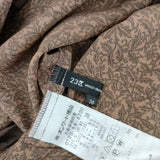 23区 洗える LIBERTY ヴィンテージプリントワンピース リバティ 比翼ボタン ワンピース ブラウン レディース ニジュウサンク【中古】6-0618M∞