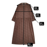 23区 洗える LIBERTY ヴィンテージプリントワンピース リバティ 比翼ボタン ワンピース ブラウン レディース ニジュウサンク【中古】6-0618M∞