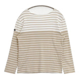 23区/ARMOR LUX 洗える バイカラーボーダー 長袖Ｔシャツ カットソー ロンＴ ベージュ ホワイト レディース ニジュウサンク/アルモーリュックス【中古】6-0618M∞