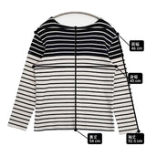 23区/ARMOR LUX 洗える バイカラーボーダー 長袖Ｔシャツ カットソー ロンＴ ネイビー ホワイト レディース ニジュウサンク/アルモーリュックス【中古】6-0618M∞