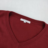 23区 SLOW コットンシルク Vネック ニット 定価16940円 セーター ニット ワインレッド レディース ニジュウサンク【中古】6-0618M∞