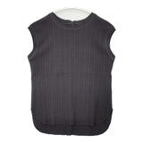23区 SLOW ランダムリブフライス フレンチスリーブ Ｔシャツ カットソー チャコールグレー レディース ニジュウサンク【中古】6-0701S∞