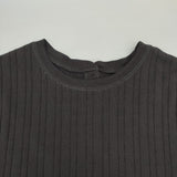 23区 SLOW ランダムリブフライス フレンチスリーブ Ｔシャツ カットソー チャコールグレー レディース ニジュウサンク【中古】6-0701S∞