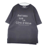 23区 SLOW MVSコットン デザイン ロゴTシャツ 定価8910円 半袖Ｔシャツ カットソー グレー レディース ニジュウサンク【中古】6-0701S∞