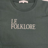 23区 FOLKLORE ロゴTシャツ 定価9900円 半袖Ｔシャツ カットソー グリーン レディース ニジュウサンク【中古】6-0701S∞