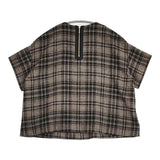 23区 洗える ツイーディーエトワール ブラウス シャツ 24AW グレー ブラック レディース ニジュウサンク【中古】6-0618M∞