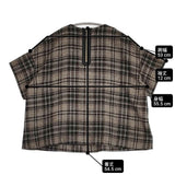 23区 洗える ツイーディーエトワール ブラウス シャツ 24AW グレー ブラック レディース ニジュウサンク【中古】6-0618M∞