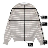 23区 カシミヤ混 ボーダー セーター ニット グレー ホワイト レディース ニジュウサンク【中古】6-0813T∞