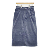 23区 DENIM 洗えるベルベットストレッチ Aライン スカート 定価23100円 ロングスカート ブルーグレー レディース ニジュウサンク【中古】6-0813T∞