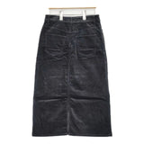 23区 DENIM 洗えるベルベットストレッチ Aライン スカート 定価23100円 ロングスカート ブラック レディース ニジュウサンク【中古】6-0813T∞