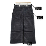 23区 DENIM 洗えるベルベットストレッチ Aライン スカート 定価23100円 ロングスカート ブラック レディース ニジュウサンク【中古】6-0813T∞