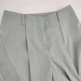 theory luxe Textured Stretch Maidi ストレッチ スラックス 日本製 サイズ36 パンツ ブルーグレー レディース セオリーリュクス【中古】6-0511G△