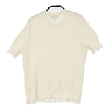theory BRISTOL COTTON LACE TRIM PO 半袖 セーター ニット ベージュ レディース セオリー【中古】6-0701S∞