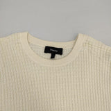 theory BRISTOL COTTON LACE TRIM PO 半袖 セーター ニット ベージュ レディース セオリー【中古】6-0701S∞