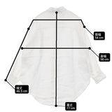 23区 MY STANDARD LIBECOリネン ビッグシルエット ポケット シャツ 定価19910円 長袖シャツ ホワイト レディース ニジュウサンク【中古】6-0504M∞