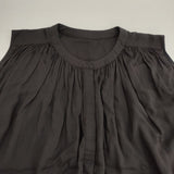 23区 MY STANDARD ALBINIノースリーブギャザーブラウス 定価14850円 ブラウス シャツ ブラック レディース ニジュウサンク【中古】6-0701S∞