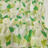 theory luxe CAMO MARBLE PRINT APRO 定価59400円 03-3105525 サイズ038 ワンピース キミドリ キイロ レディース セオリーリュクス【中古】6-0515S◎