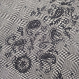 Wacoal カルソン グレンチェック ペイズリー フレア 長袖Ｔシャツ カットソー ロンＴ グレー ブラック レディース ワコール【中古】6-0618M∞