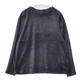 23区 洗える ベロア ジャージー カットソー 定価14960円 長袖Ｔシャツ カットソー ロンＴ チャコールグレー レディース ニジュウサンク【中古】6-0813T∞