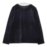 23区 洗える ベロア ジャージー カットソー 定価14960円 長袖Ｔシャツ カットソー ロンＴ ブラック レディース ニジュウサンク【中古】6-0813T∞