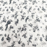 R&D.M.Co- garden ガーデン 花 鳥 ガーゼ ショール ホワイト チャコールグレー レディース オールドマンズテーラー【中古】6-0331G◎