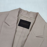 TOMORROWLAND collection ウールシルクタッサー ピークドラペルロングジレ ベスト 22AW ピンクベージュ レディース トゥモローランド【中古】6-0618M∞