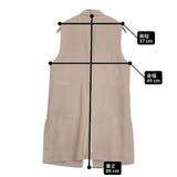 TOMORROWLAND collection ウールシルクタッサー ピークドラペルロングジレ ベスト 22AW ピンクベージュ レディース トゥモローランド【中古】6-0618M∞