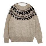 MARGARET HOWELL ノルディック柄 ウール サイズM 579-1260005 定価46200円 セーター ニット ベージュ ブラック メンズ マーガレットハウエル【中古】6-0908T♪