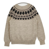 MARGARET HOWELL ノルディック柄 ウール サイズM 579-1260005 定価46200円 セーター ニット ベージュ ブラック メンズ マーガレットハウエル【中古】6-0908T♪