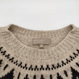 MARGARET HOWELL ノルディック柄 ウール サイズM 579-1260005 定価46200円 セーター ニット ベージュ ブラック メンズ マーガレットハウエル【中古】6-0908T♪