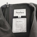 foufou THE DRESS コットンリネン 81OP04 サイズ0 半袖 ワンピース ブラック レディース フーフー【中古】6-0515S◎
