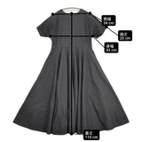 foufou THE DRESS コットンリネン 81OP04 サイズ0 半袖 ワンピース ブラック レディース フーフー【中古】6-0515S◎