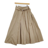 foufou trench flare skirt トレンチフレアスカート ラップ 91sk01 サイズ0 ベルト付き ロングスカート ベージュ レディース フーフー【中古】6-0424G♪