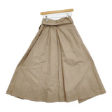 foufou trench flare skirt トレンチフレアスカート ラップ 91sk01 サイズ0 ベルト付き ロングスカート ベージュ レディース フーフー【中古】6-0424G♪