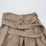foufou trench flare skirt トレンチフレアスカート ラップ 91sk01 サイズ0 ベルト付き ロングスカート ベージュ レディース フーフー【中古】6-0424G♪