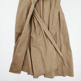 foufou trench flare skirt トレンチフレアスカート ラップ 91sk01 サイズ0 ベルト付き ロングスカート ベージュ レディース フーフー【中古】6-0424G♪