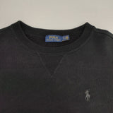 POLO RALPH LAUREN 刺繍 XS 裏起毛 トレーナー スウェット ブラック レディース ポロ・ラルフローレン【中古】6-0905T∞