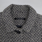 SI-HIRAI ツイード ウールナイロン コート ブラック ホワイト レディース スーヒライ【中古】6-0905T∞