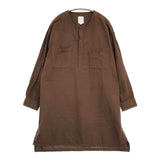 MAISON DE SOIL HOMME プルオーバー サイドスリット クルーネック ロング サイズ2 長袖シャツ ブラウン メンズ メゾンドソイルオム【中古】6-0414M♪