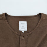 MAISON DE SOIL HOMME プルオーバー サイドスリット クルーネック ロング サイズ2 長袖シャツ ブラウン メンズ メゾンドソイルオム【中古】6-0414M♪