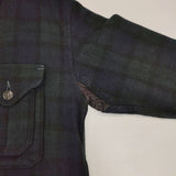 POST OVERALLS POST OʼALLS USA製 ウール ブラックウォッチ チェック ジャケット グリーン ネイビー メンズ ポストオーバーオールズ【中古】6-0817T∞