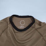 山と道 yamatomichi メリノウールプルオーバー 日本製 サイズM 長袖Ｔシャツ カットソー ロンＴ ブラウン メンズ ヤマトミチ【中古】6-0817T∞