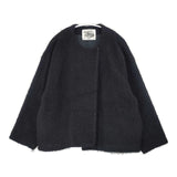 HAU/CLASKA ノーカラーコート 2211-0299 ウール ショート丈 コート ブラック レディース ハウ/クラスカ【中古】6-0817T∞