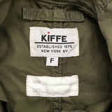 KIFFE ショート丈 モッズコート ブルゾン パーカー ミリタリージャケット カーキ レディース キッフェ【中古】6-0424M♪