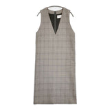 UNITED ARROWS UWSC W/P ジャンパースカート 定価25300円 ノースリーブ チェック ワンピース グレージュ レディース ユナイテッドアローズ【中古】6-0520M∞