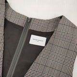UNITED ARROWS UWSC W/P ジャンパースカート 定価25300円 ノースリーブ チェック ワンピース グレージュ レディース ユナイテッドアローズ【中古】6-0520M∞