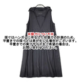 mizuiro-ind フード付き ノースリーブ ウール ワンピース チャコールグレー レディース ミズイロインド【中古】6-0817T∞