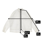 かぐれ GA66-23T001 コットン ワイドシャツ 長袖シャツ ホワイト レディース かぐれ【中古】6-0504M∞