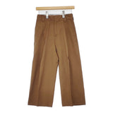 MARGARET HOWELL 578-0143608 YARN DYED WOOL LINEN トラウザーズ サイズ1 定価47300円 パンツ キャメル レディース マーガレットハウエル【中古】6-0504M∞