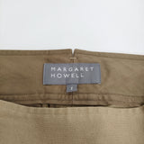 MARGARET HOWELL WASHED COTTON TWILL テーパード サイズ1 定価37400円 パンツ 25SS ベージュ レディース マーガレットハウエル【中古】6-0307G♪